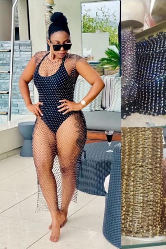 Diamond Mesh Cover Up