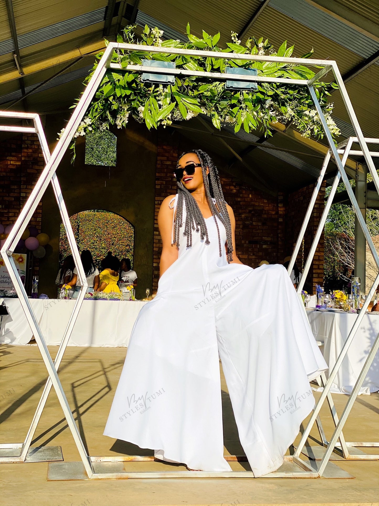 High waisted maxi jumpsuit