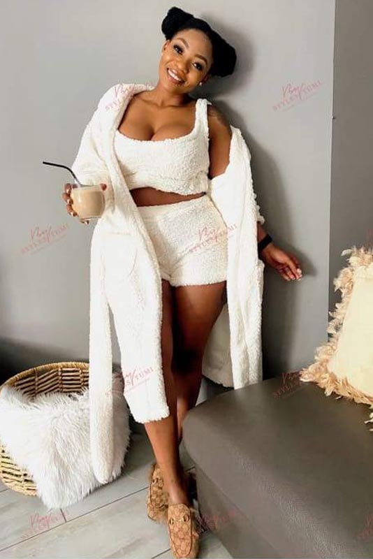 Short 3 piece sherpa fleece
