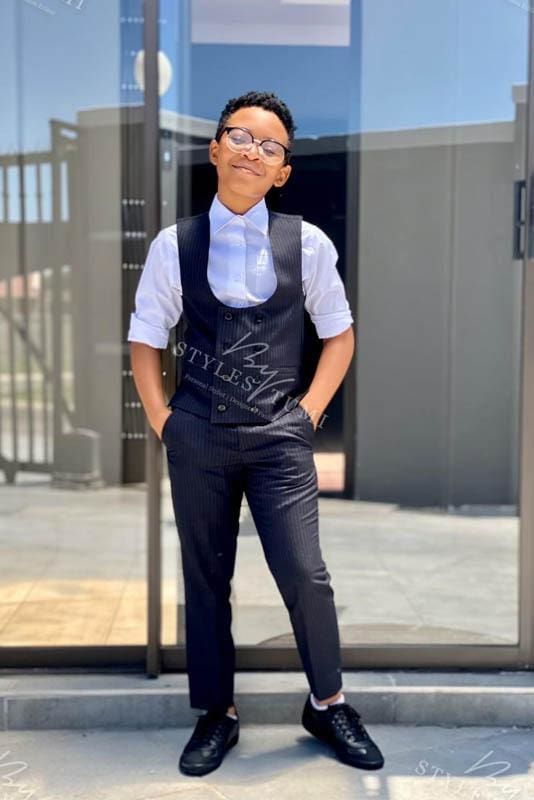 Boys - Double Waisted Strip Suit - Kiddies