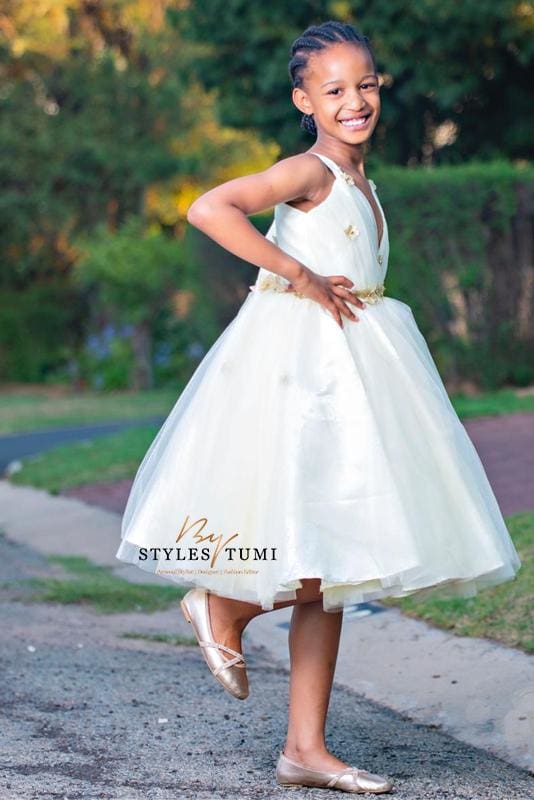 Champagne Princess Dress - Kiddies