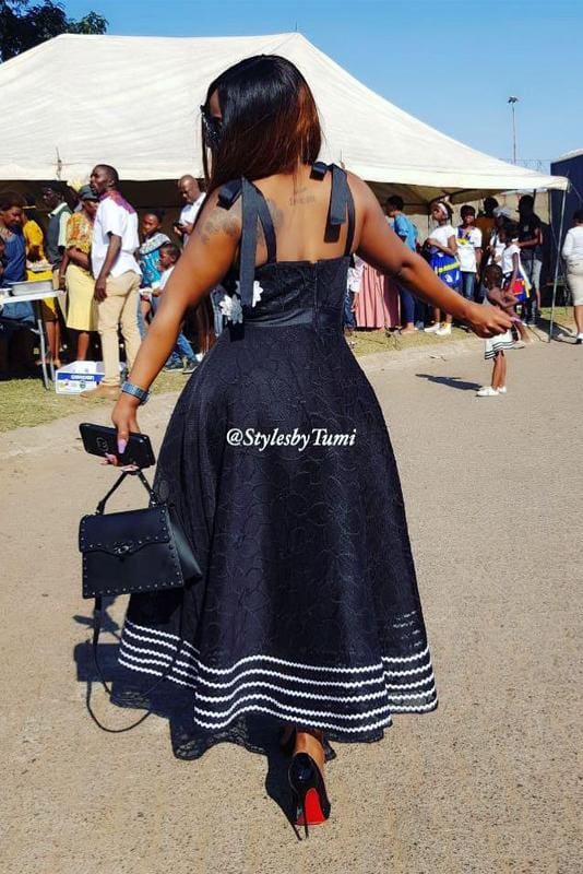 High Waisted Full Flare Dress