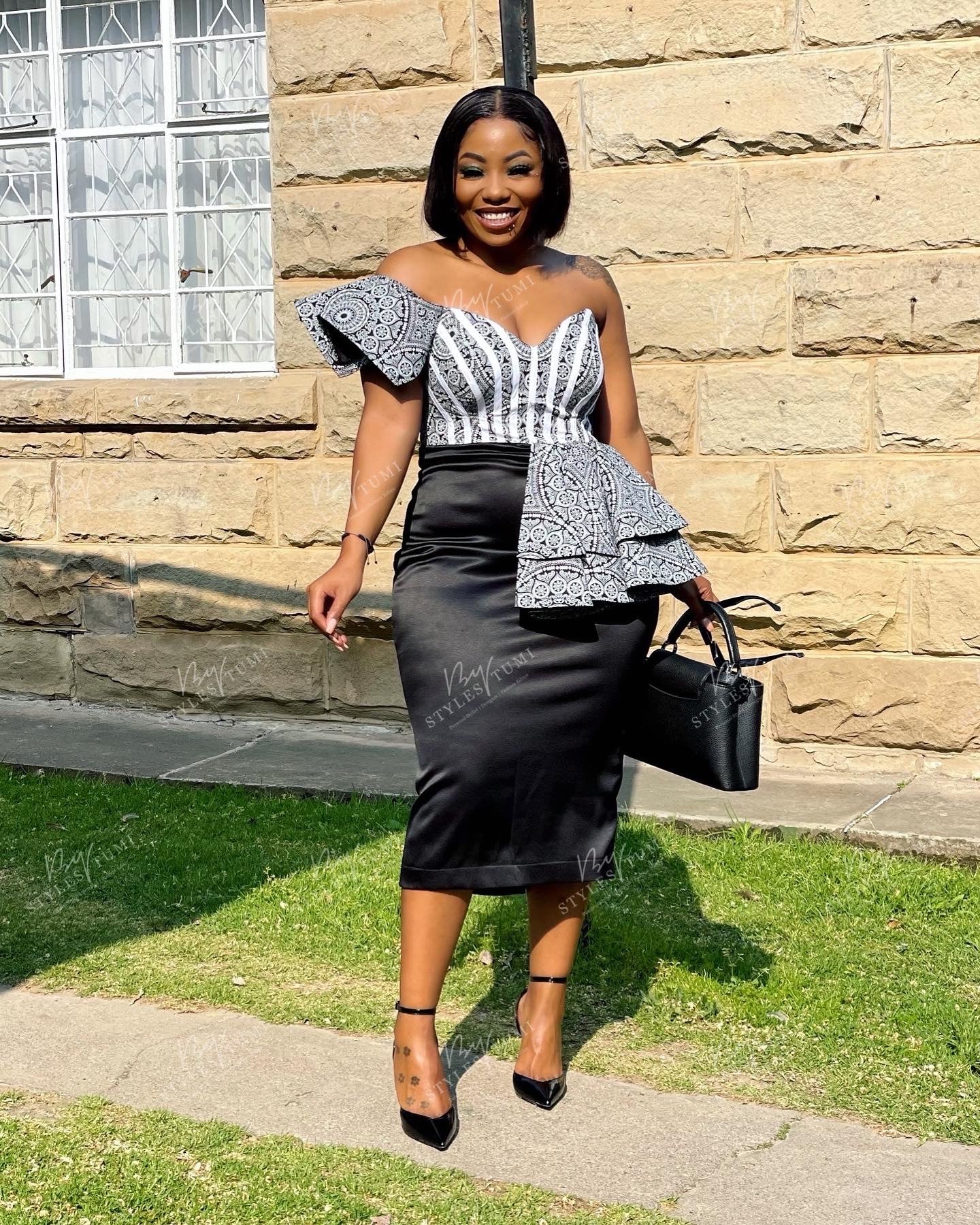 Black/white shweshwe medly