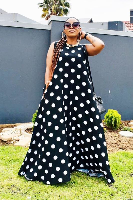 Maxi Polka Dot Dress