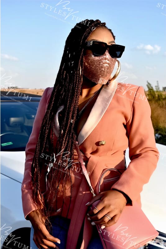 Rose gold sequence 3 ply mask