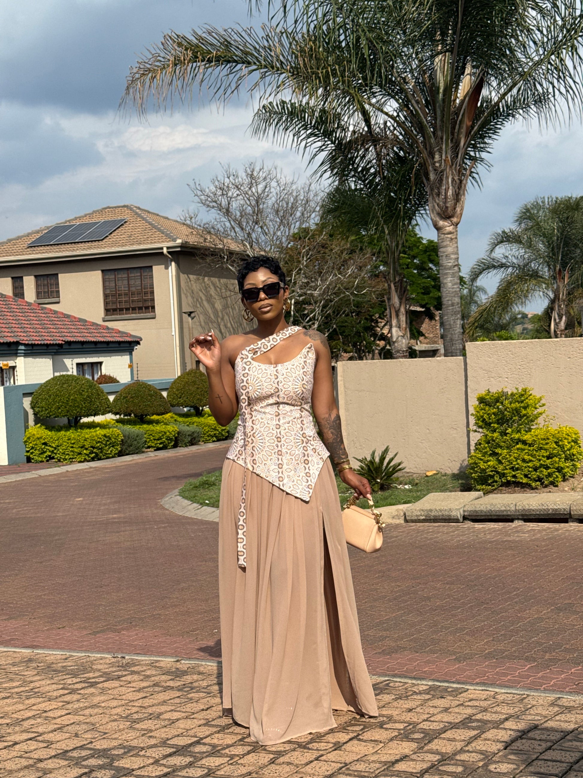 beige shweshwe dresses Bonang Shweshwe Dress: A Luxurious Fashion Apology