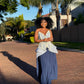 Shweshwe beaded master piece( flowy skirt)