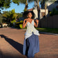 Shweshwe beaded master piece( flowy skirt)