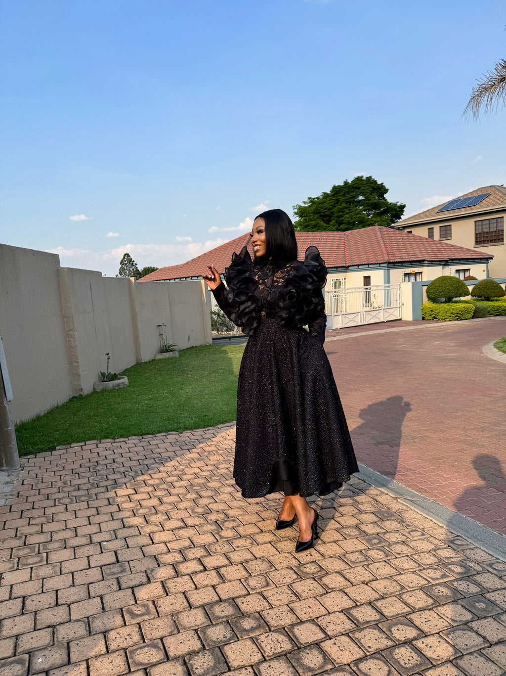 Fluffy blouse set