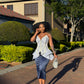 Shweshwe Master piece top( pencil skirt)