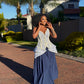 Shweshwe beaded master piece( flowy skirt)