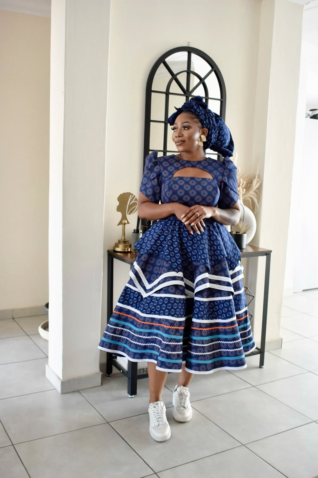 Peplum 3 step makoti dress