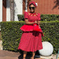 Shweshwe beaded peplum