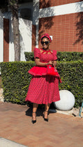 Shweshwe beaded peplum