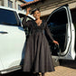 Black brocade number