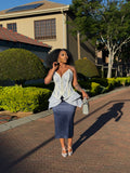 Shweshwe Master piece top( pencil skirt)