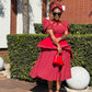 Shweshwe beaded peplum