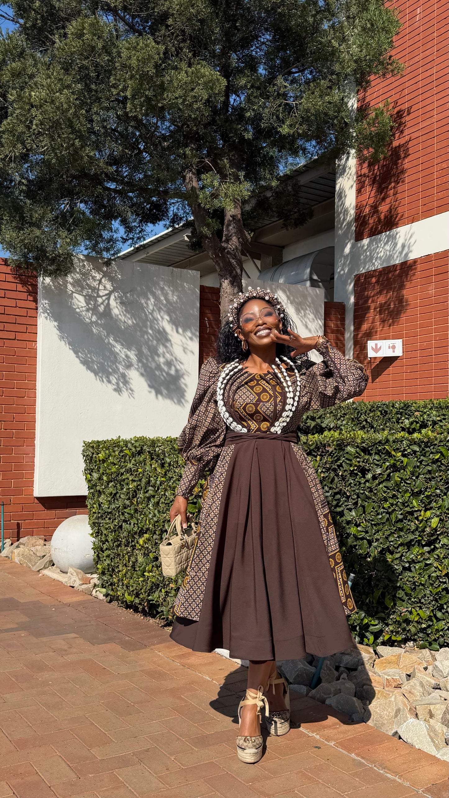 Sea shell shweshwe dress