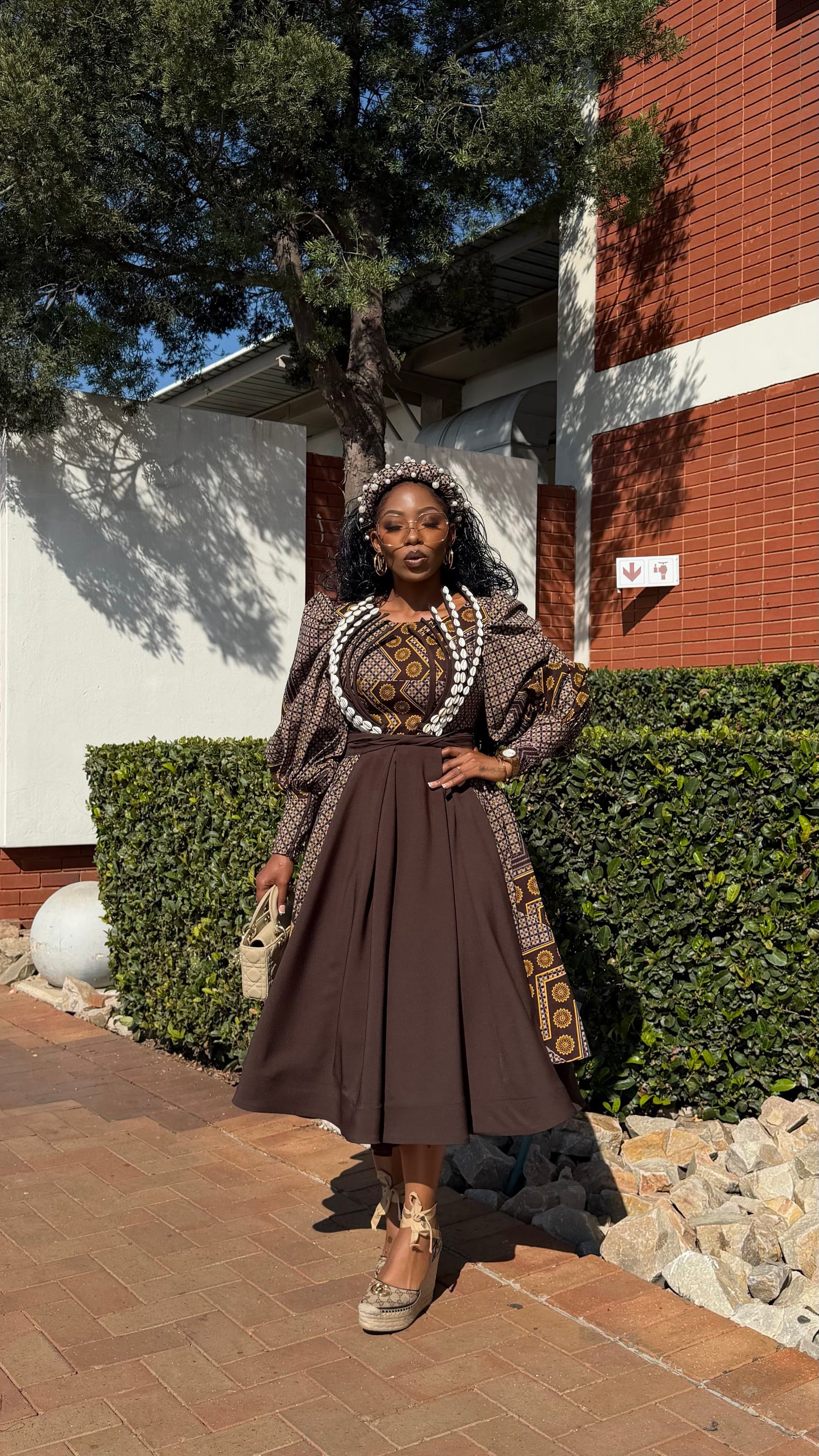 Sea shell shweshwe dress