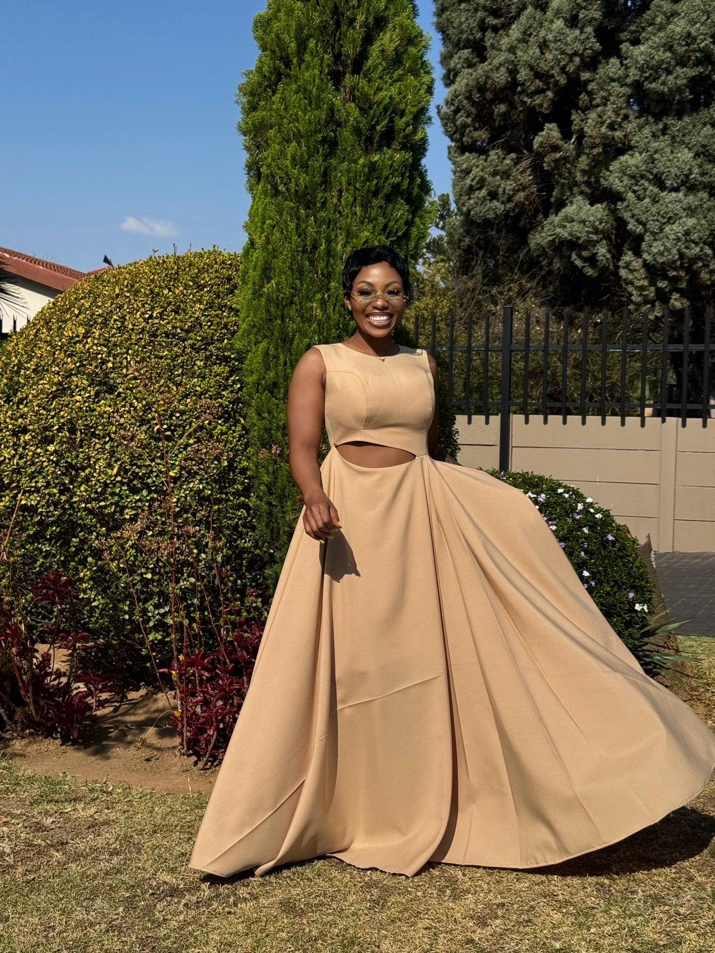 Open tummy chic maxi dress