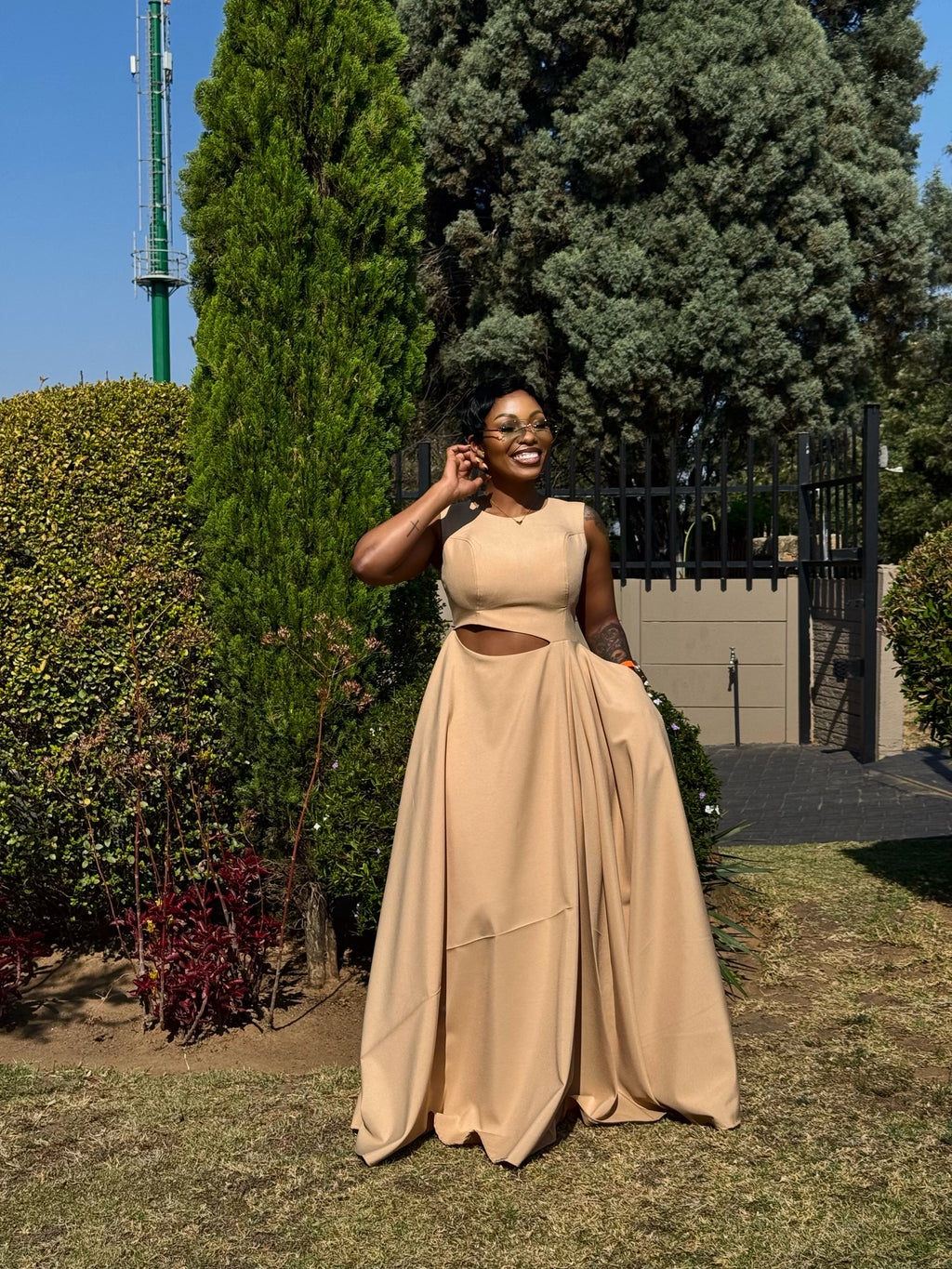 Open tummy chic maxi dress
