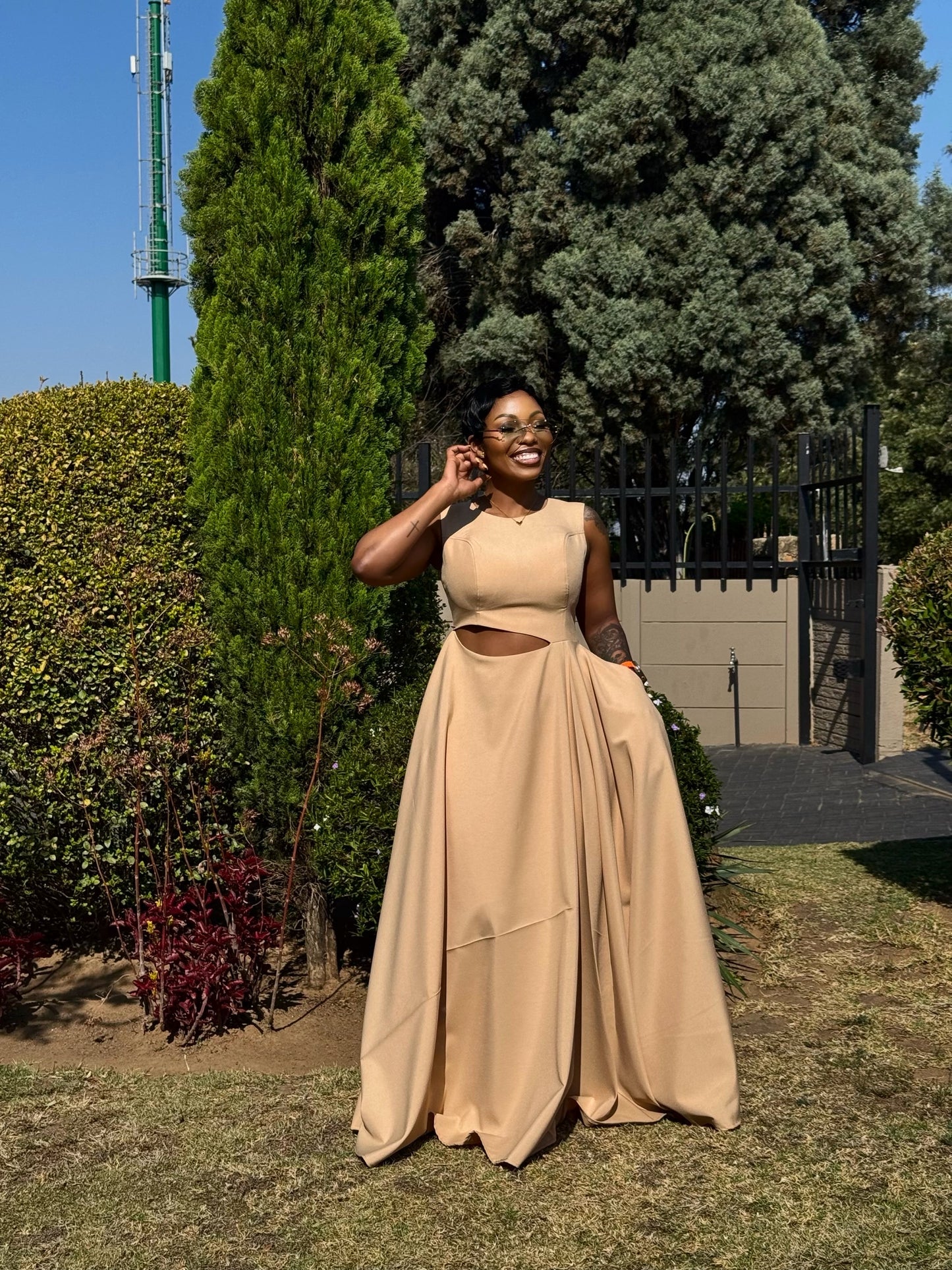 Open tummy chic maxi dress