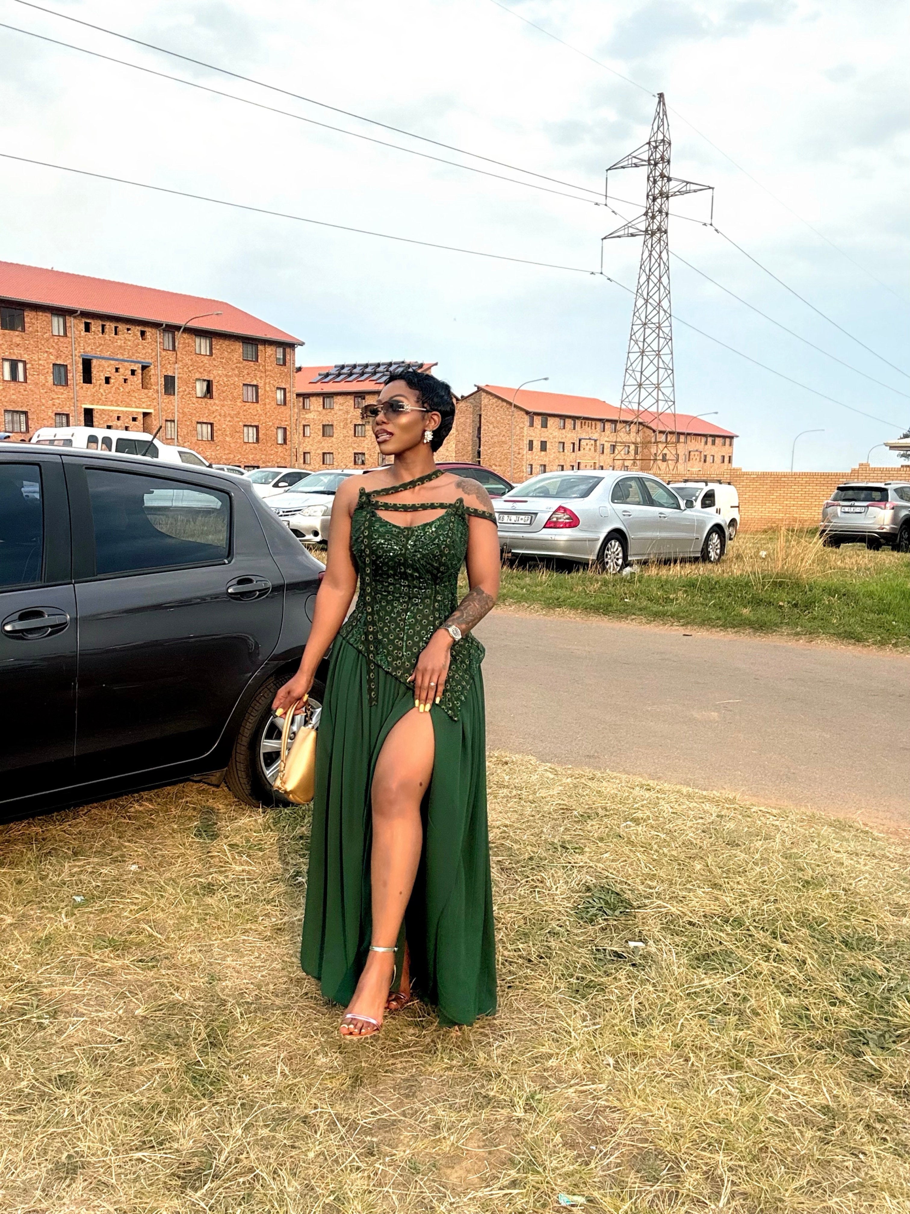 Flowy lace shweshwe