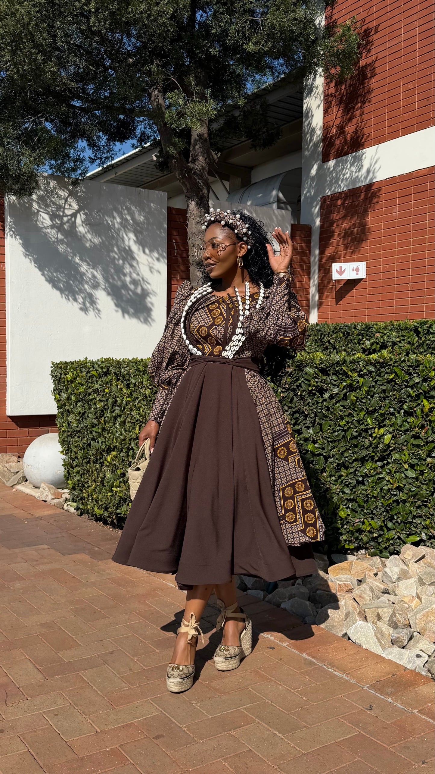 Sea shell shweshwe dress
