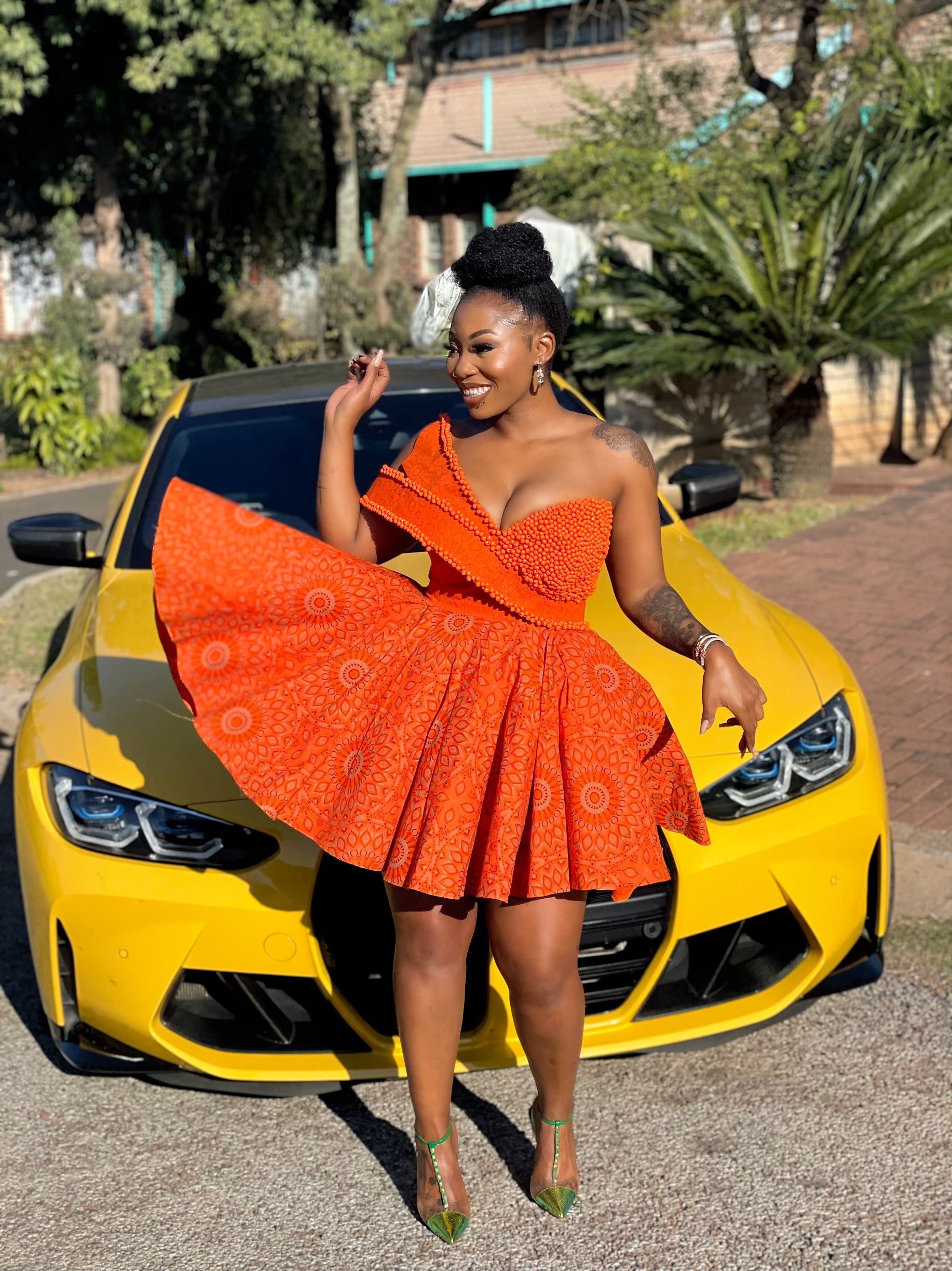 Orange traditional dresses discount