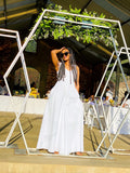 High waisted maxi jumpsuit