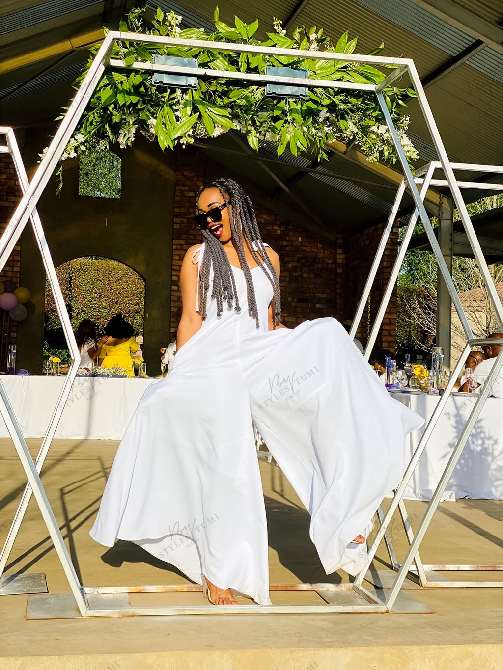 High waisted maxi jumpsuit