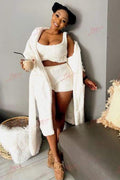 Short 3 piece sherpa fleece