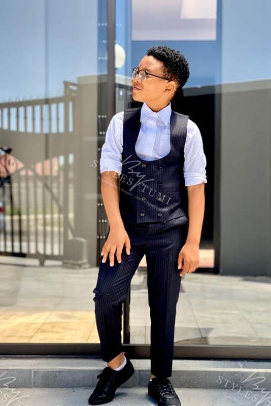 Boys - Double Waisted Strip Suit - Kiddies