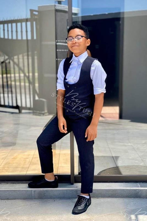 Boys - Double Waisted Strip Suit - Kiddies
