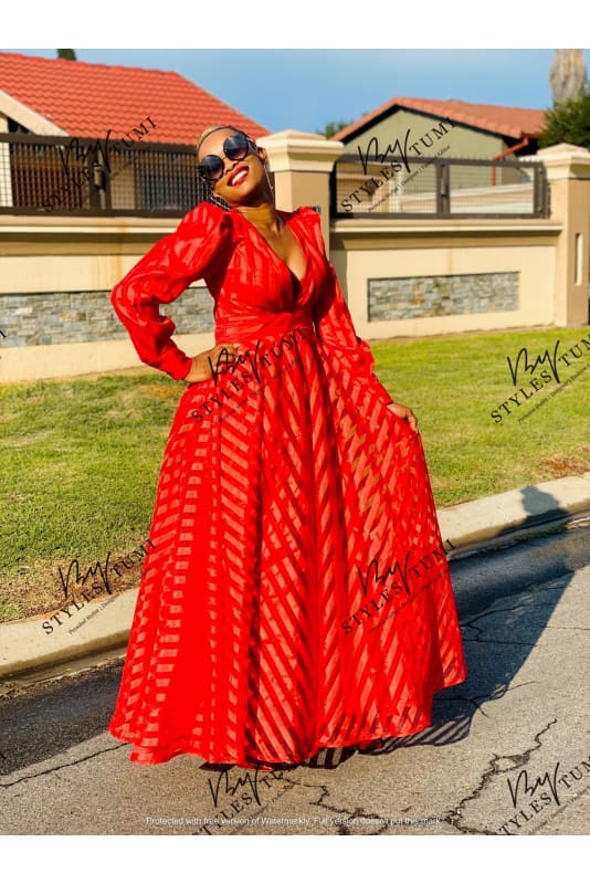 burn out organza maxi