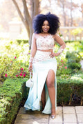 Formal Mint Mermaid Skirt and Crop top - Dress