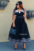 High Waisted Full Flare Dress