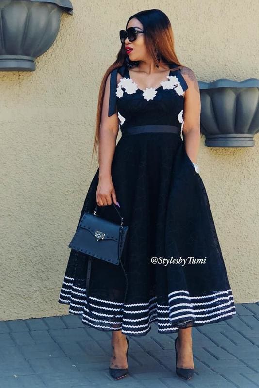 High Waisted Full Flare Dress