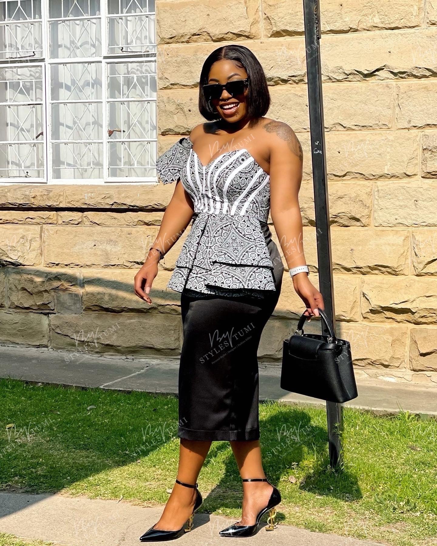 Black/white shweshwe medly