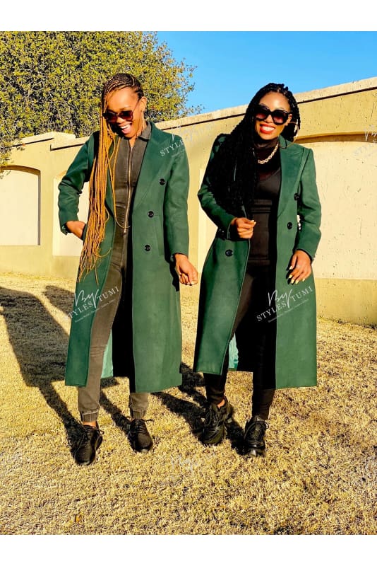 Green winter coat online