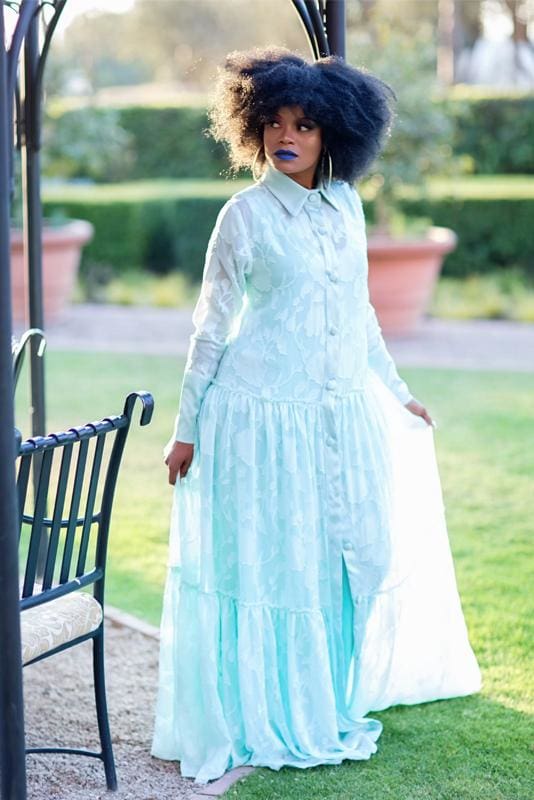 Maxi dress/shirt - 28 / Light Blue - Dress