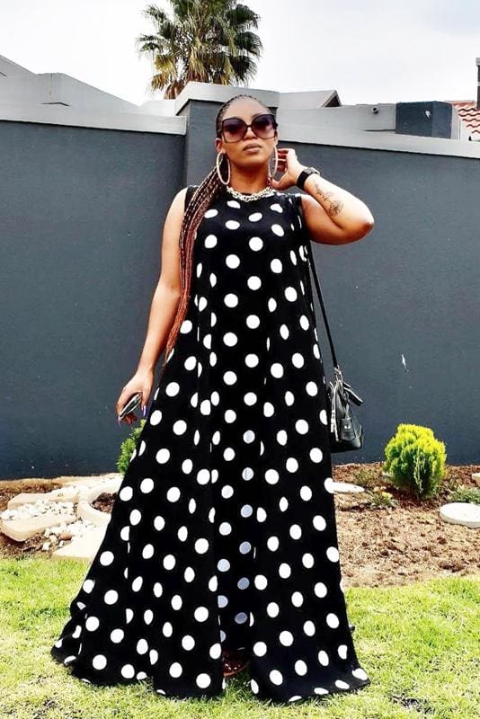 Maxi Polka Dot Dress