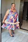 Multicolored Flare Dress