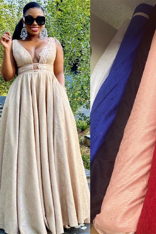 Nude and Gold Dress