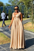 Nude and Gold Dress