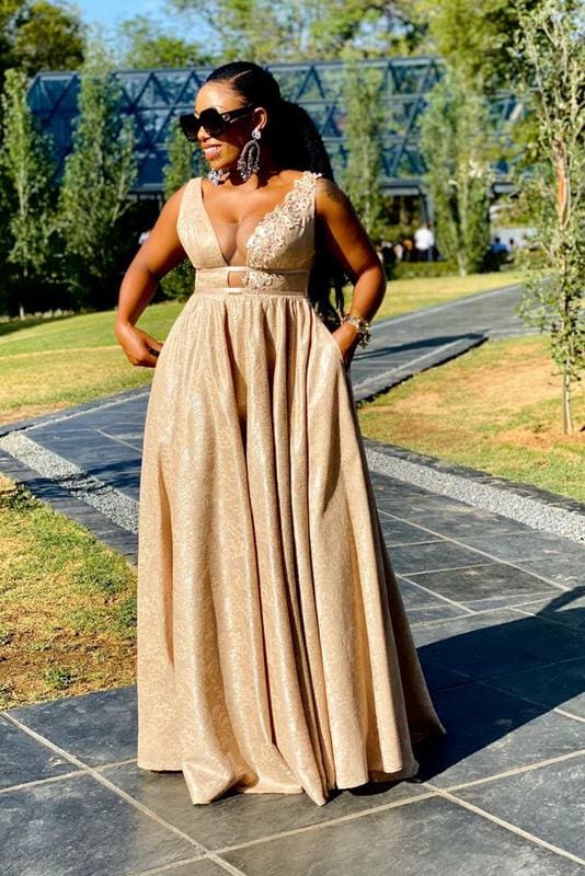 Nude and Gold Dress