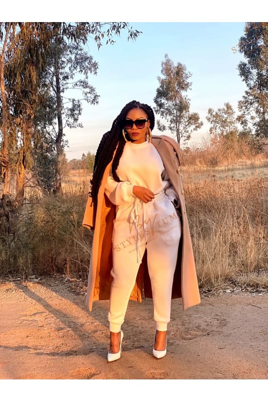 Nude Double Breasted Winter Coat