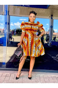 tiger pleated dress
