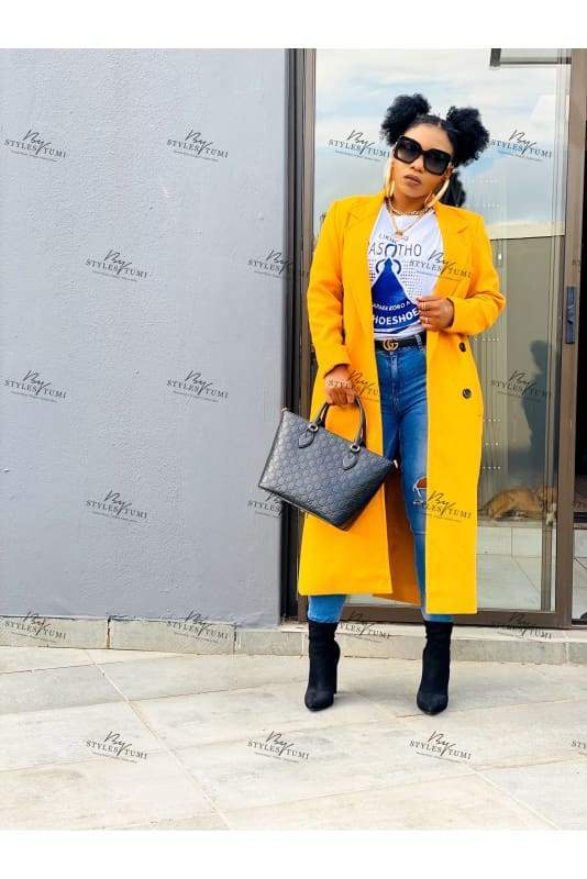 yellow mustard winter coat